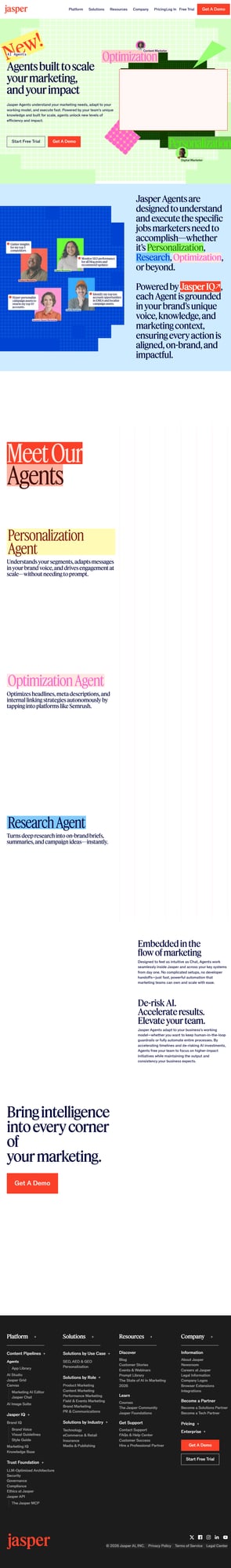 Jasper AI Agents for marketing automation