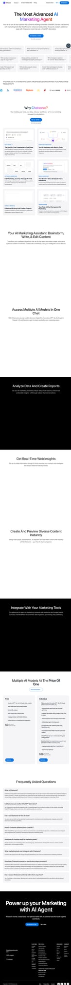Chatsonic AI marketing agent features